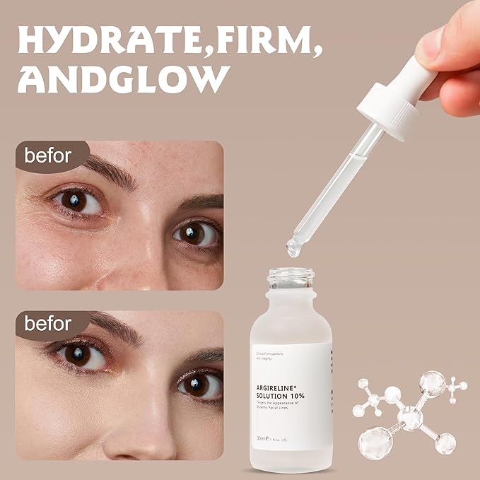 Argireline Serum For Face, Advanced Anti-Wrinkle Facial Serum For Women, Moisturizing Argireline 10% Solution For Face, Argireline Peptide.Suitable For All Skin (1, 2PC)-BrightBean Baby