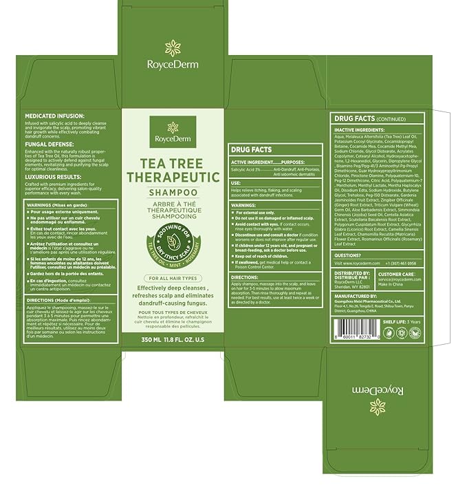 Roycederm Tea Tree Antifungal Shampoo and Conditioner: Complete Scalp Care Solution for Folliculitis, Dry, Itchy, and Flaky Scalp - Infused with Tea Tree Oil, Paraben & Sulfate Free-BrightBean Baby