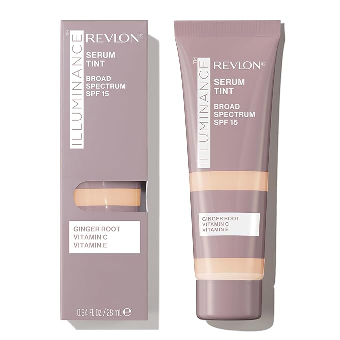 Revlon Illuminance Tinted Serum, Triple Hyaluronic Acid, Evens Out Skin Tone Over Time and Hydrates All Day, SPF 15, 201 Creamy Natural, 0.94 fl oz.-BrightBean Baby