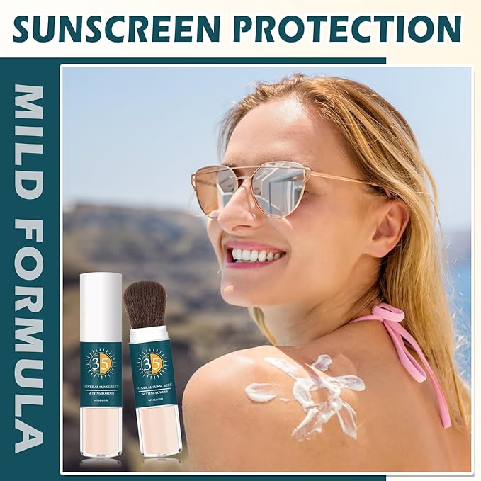 Mineral Sunscreen Powder SPF Powder for Face Oil Control Long Lasting Sunscreen Powder for Face Natural Light Breathable Translucent Powder Setting Powder Makeup #01 Translucent-BrightBean Baby