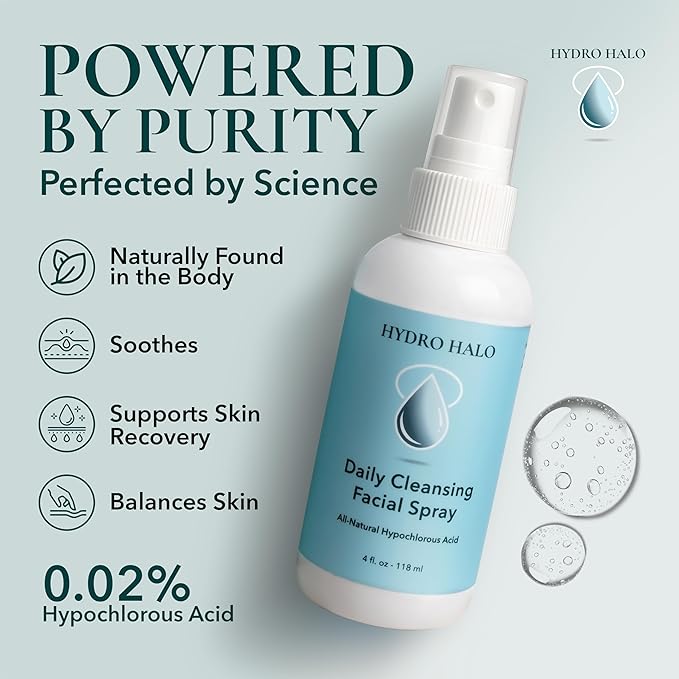 Hypochlorous Acid Spray for Face 4oz – Pure Hypochlorous Acid Spray Cleaner, Daily Cleansing Facial, pH Balanced, Plant Based, No Alcohol, USA Made-BrightBean Baby