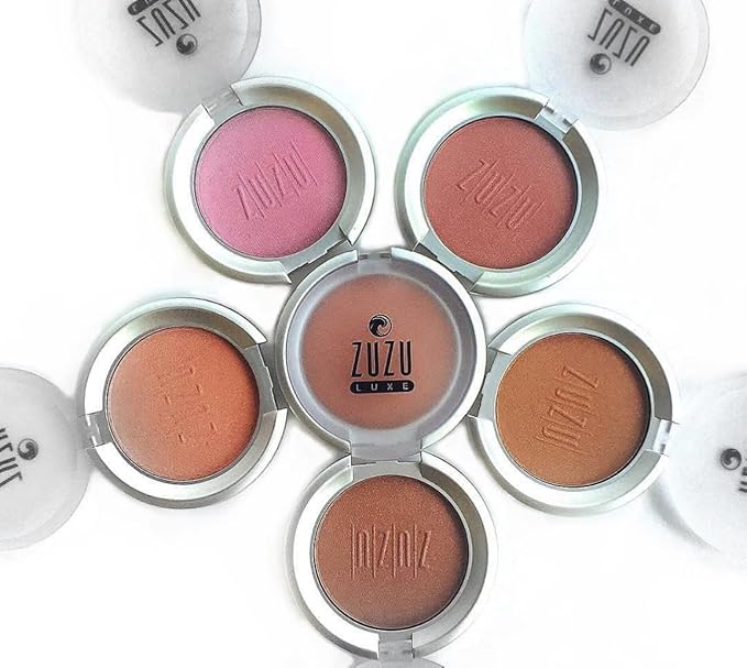 ZUZU LUXE Mineral Blush (Nymph - Vivid Pastel Pink/Cool Shimmer), Natural, Paraben Free, Vegan, Gluten-free, Cruelty-free, Non GMO, 0.1 oz-BrightBean Baby