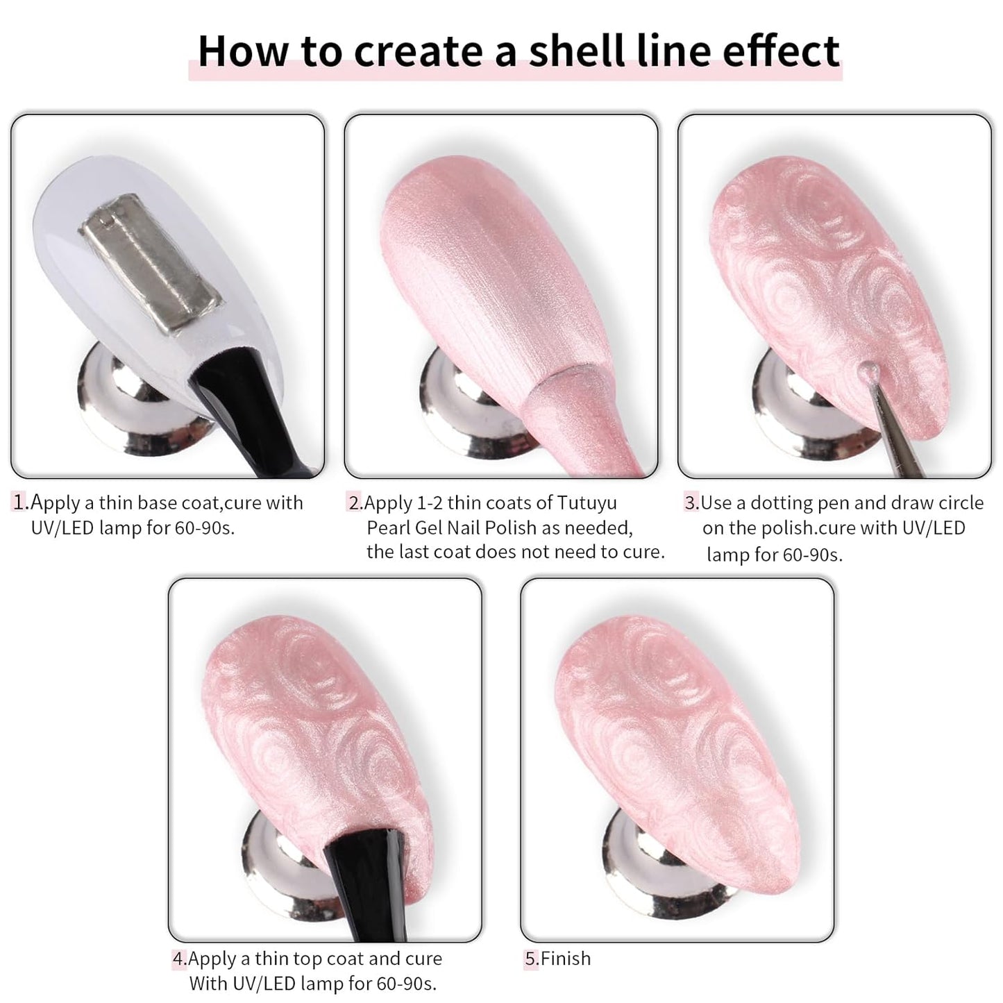 White Pearl Gel Nail Polish - 0.51 fl oz Pearl White Shimmer Gel Polish for Manicure Salon or DIY Nail Art At Home - GP0029-BrightBean Baby