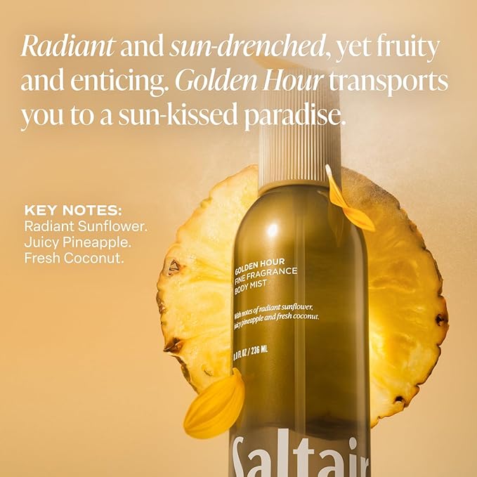 Saltair Body Mist 2 Pack - Fine Fragrance, Lightweight Body Spray Mist with Golden Hour Scent. Long Lasting Perfume Mist. 2x 8oz Bottles-BrightBean Baby