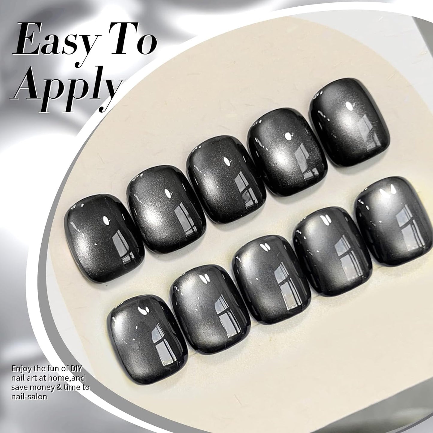 BORN PRETTY Cat Magnetic Eye Gel Nail Polish Jelly Glass Magnetic Gel Polish 15ML Holographic Glitter Shimmer Translucent Sheer Color Magnetic Nail Polish Salon DIY at Home-BrightBean Baby