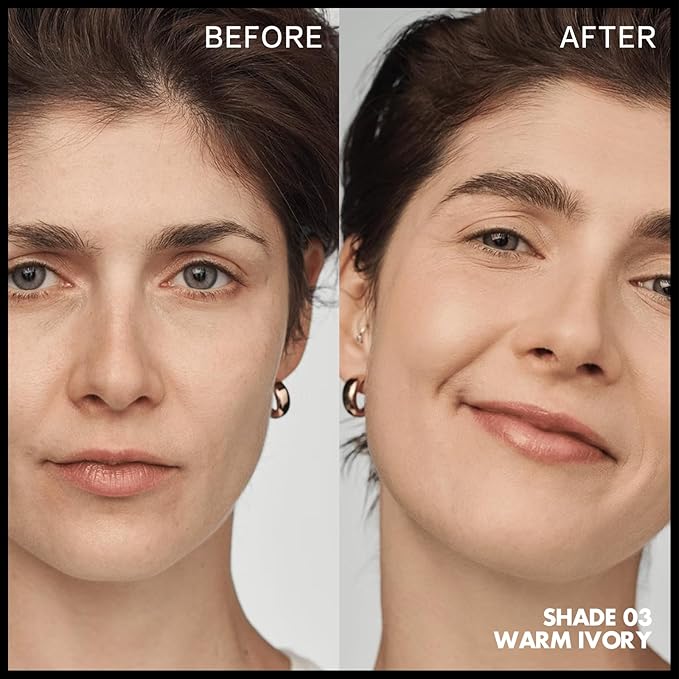 FOCALLURE 2 Pcs Liquid Foundation, Skin Evolution Foundation + Concealer, Full Coverage Foundation Makeup, Durable, Waterproof, Oil-Control, Hides Wrinkles & Lines, Warm Ivory-BrightBean Baby