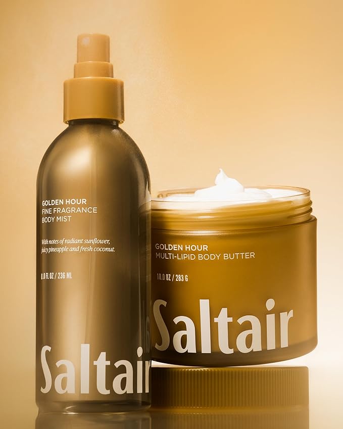 Saltair Body Mist 2 Pack - Fine Fragrance, Lightweight Body Spray Mist with Golden Hour Scent. Long Lasting Perfume Mist. 2x 8oz Bottles-BrightBean Baby