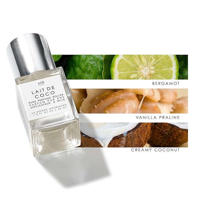 Le Monde Gourmand Lait de Coco Perfume Oil - 1 fl oz (30ml) - Fresh, Creamy, Clean with Vanilla and Coconut Fragrance Notes-BrightBean Baby