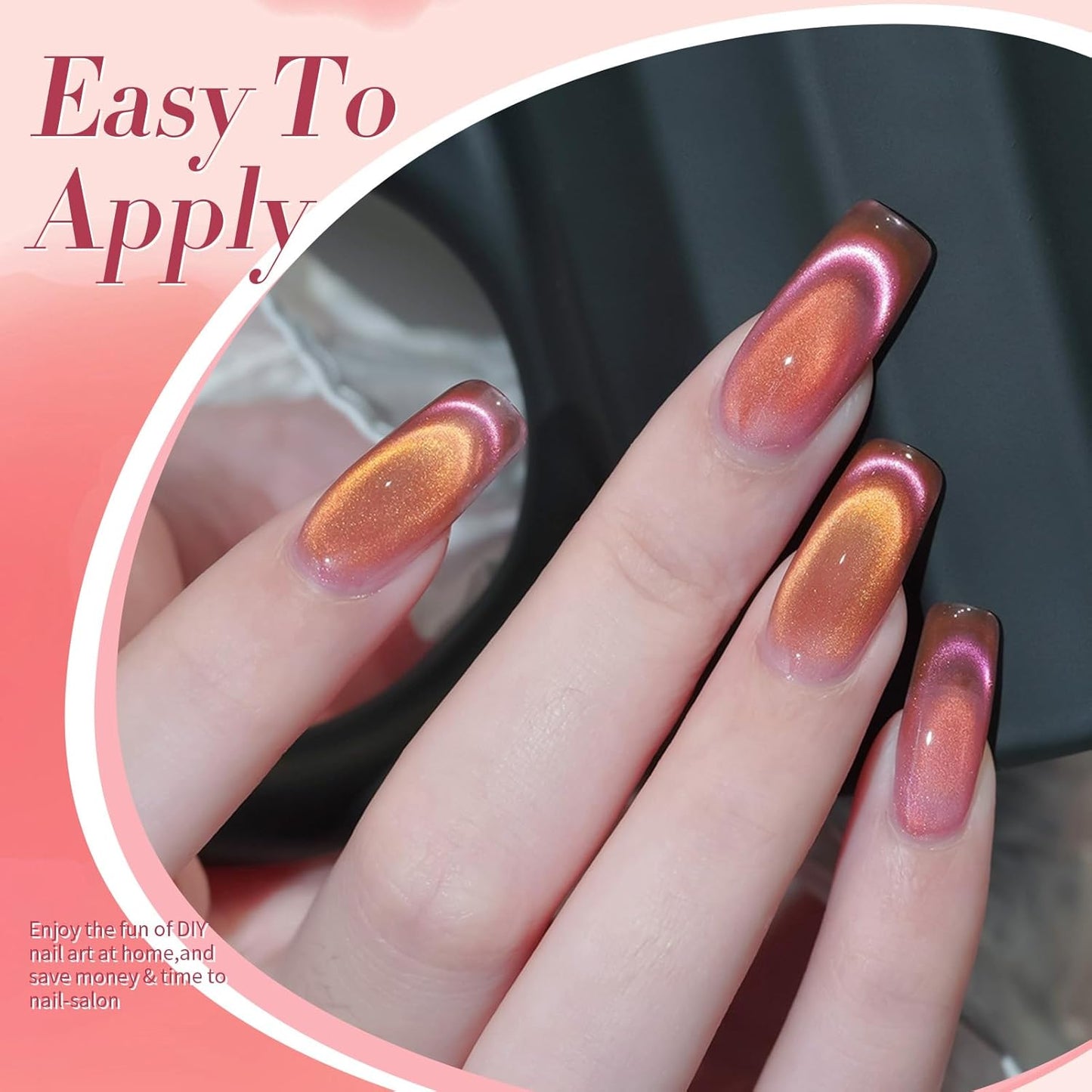 Born Pretty Cat Magnetic Eye Gel Nail Polish Rainbow Aurora Cat Magnetic Gel Polish Firefly Red Gold Cat Magnetic Eye Gel Manicure Nail Art DIY 15ml-BrightBean Baby