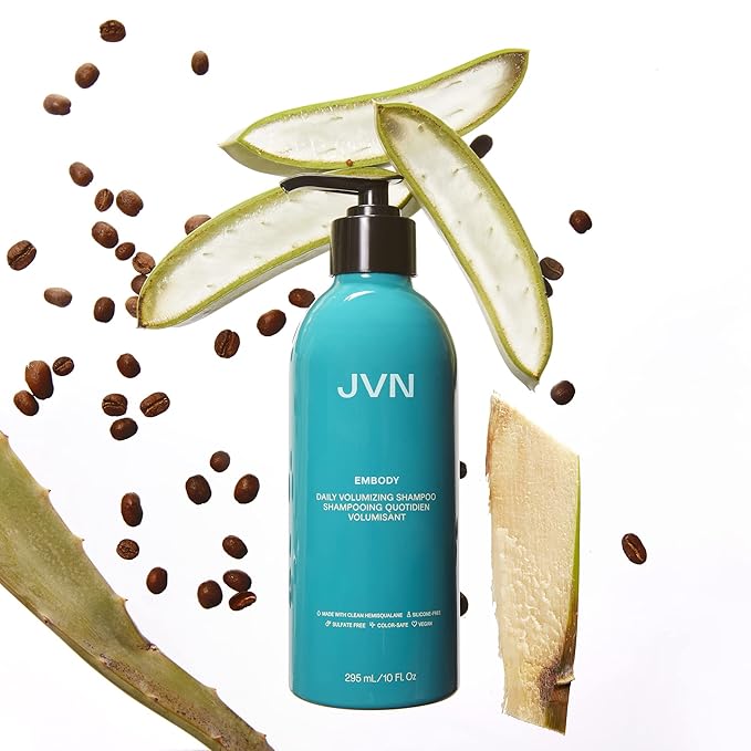 JVN Embody Volumizing Shampoo, Clean, Volume-Boosting Shampoo for All Hair Types, Clarifying, Adds Fullness and Restores Shine, Sulfate-Free, 10 Fluid Ounces-BrightBean Baby