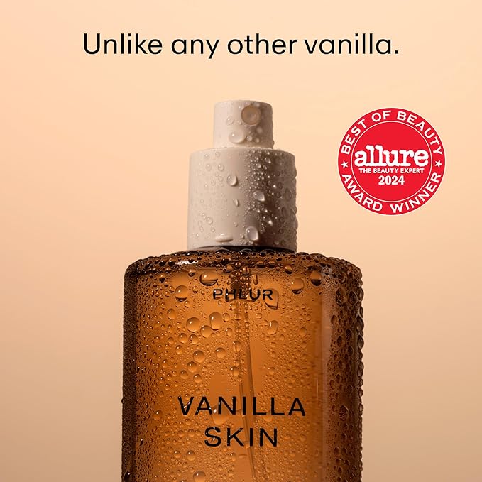 PHLUR Vanilla Skin Body Mist - Hair & Body Mist Fragrance - Vanilla Body Spray with Pink Pepper, Cashmere Wood & Sandalwood (8 Fl Oz)-BrightBean Baby