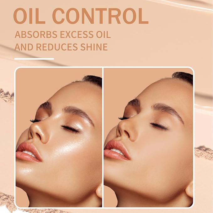 Oil Control Face Powder, Matte Smooth Setting Powder, Waterproof Long-Lasting Setting Powder, Perfect Lightweight Face Makeup For Soft Focus Finish, Minimizes Fine Lines And Pores (Classic Ivory)-BrightBean Baby