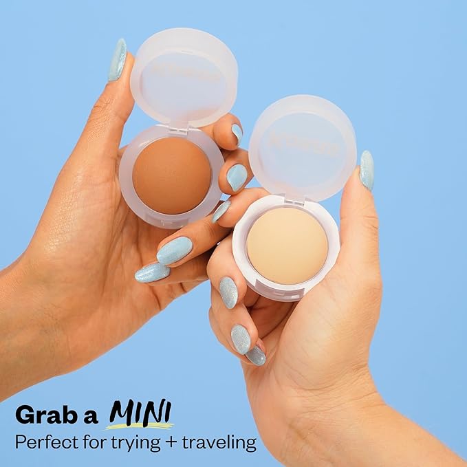 Kosas Mini Cloud Set Face Setting Powder - Smoothing Shine Control, Soft, Sheer Setting Translucent Makeup Finish, Portable & Long-Lasting (Breezy)-BrightBean Baby