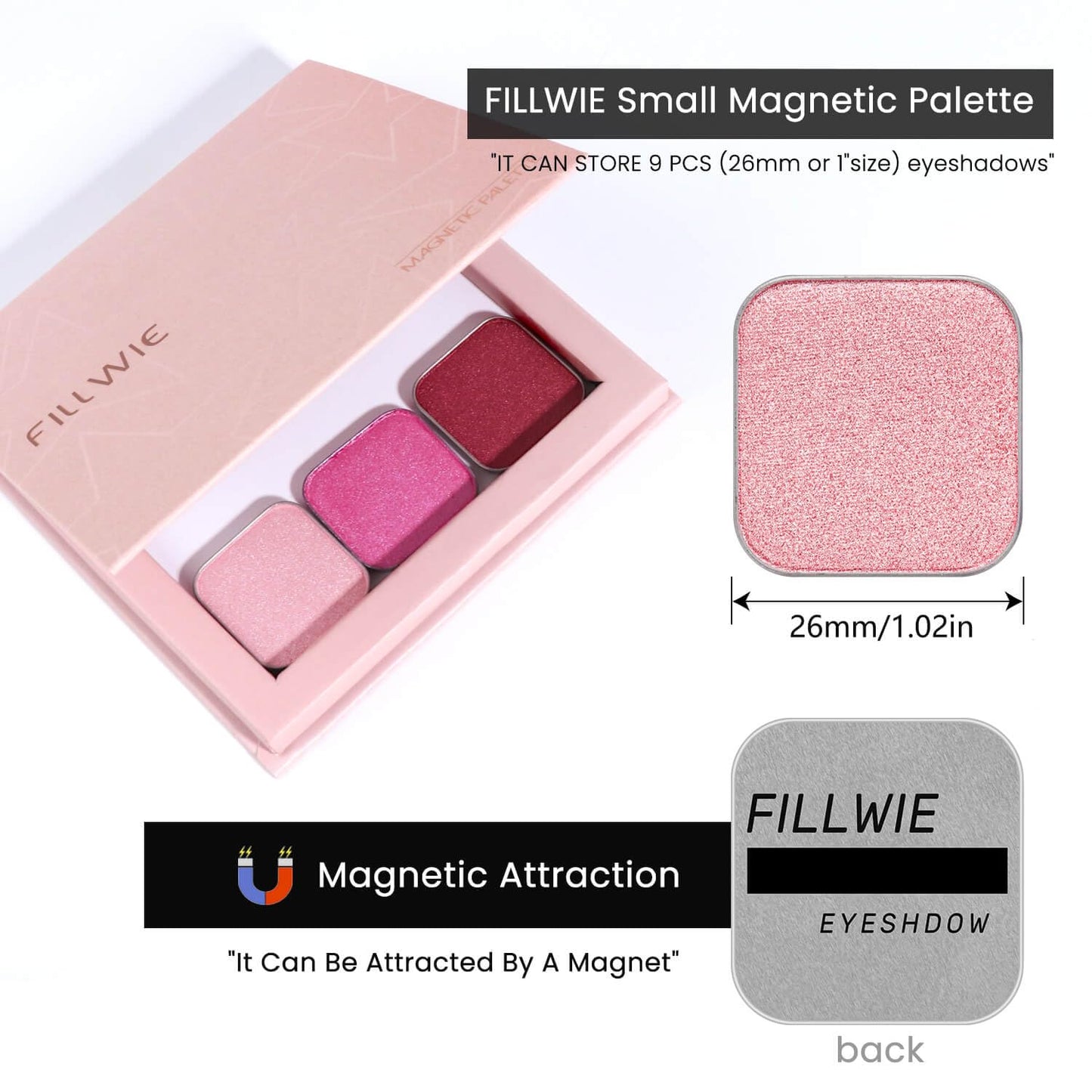 3-Color Eyeshadow Combo Pack – Matte & Shimmer Neutral Shades,Powder, Highly Pigmented, Long-Lasting, Refills Pans for Custom Magnetic Palette-BrightBean Baby