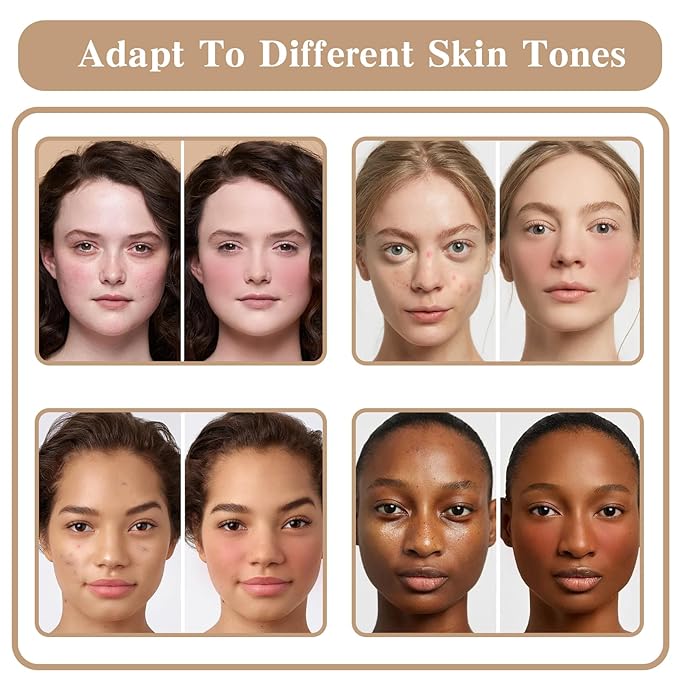 Cream Blush & Concealer Palette, 12 Colors, Long Wearing, Smudge Proof, Blendable Matte Finish, Face Makeup (02)-BrightBean Baby