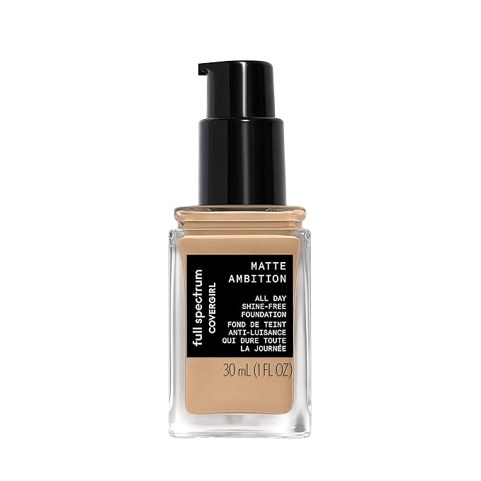 COVERGIRL Matte Ambition, All Day Foundation, Medium Cool 1, 1.01 Ounce-BrightBean Baby