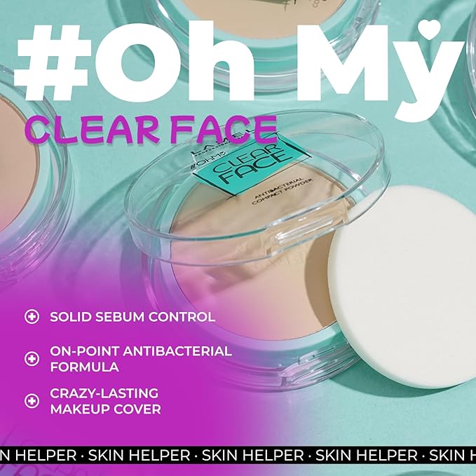 Lamel OhMy Clear Face Powder - Light Natural Coverage & Suet Control - Cruelty Free - Light Natural N.401-BrightBean Baby