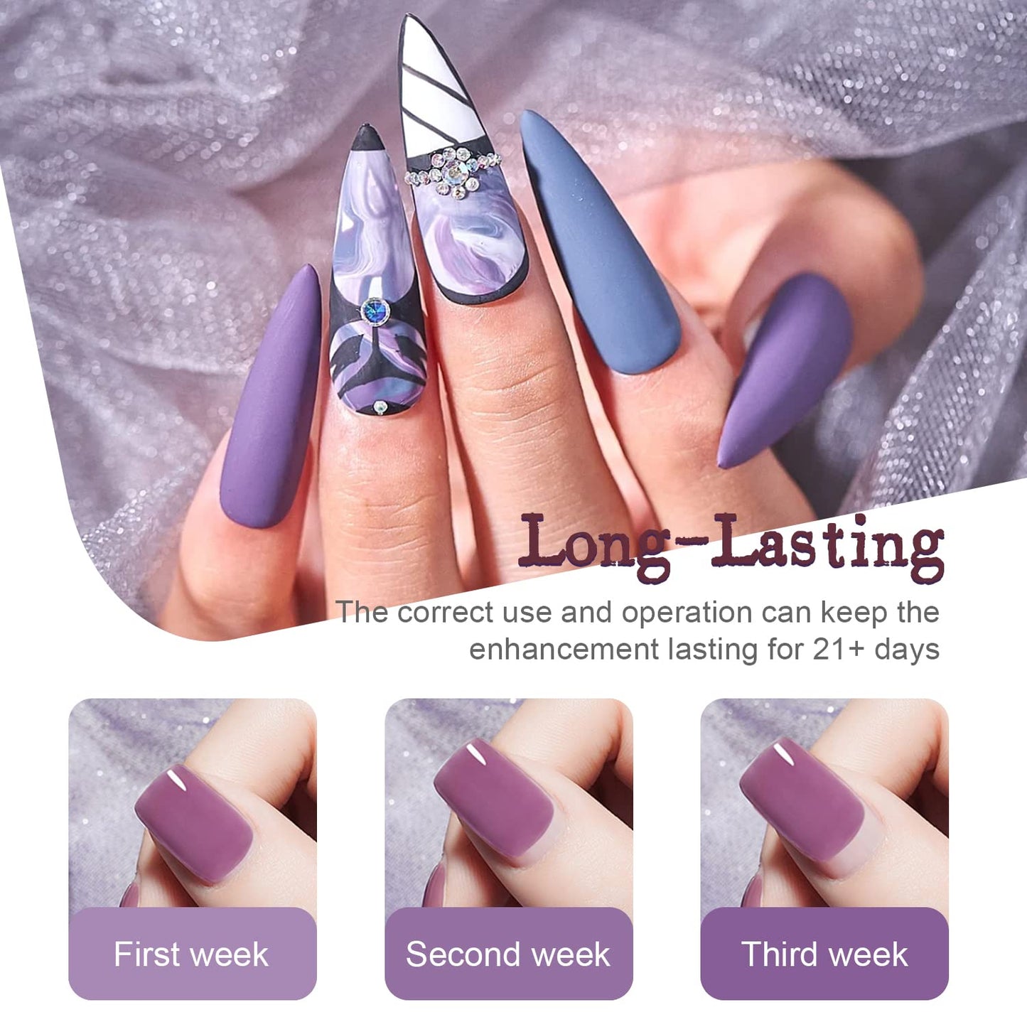 JODSONE Gel Nail Polish Starter Set 100 Pieces Multi-color Gel Nail Polish Nail Salon Home Use In Shine-BrightBean Baby