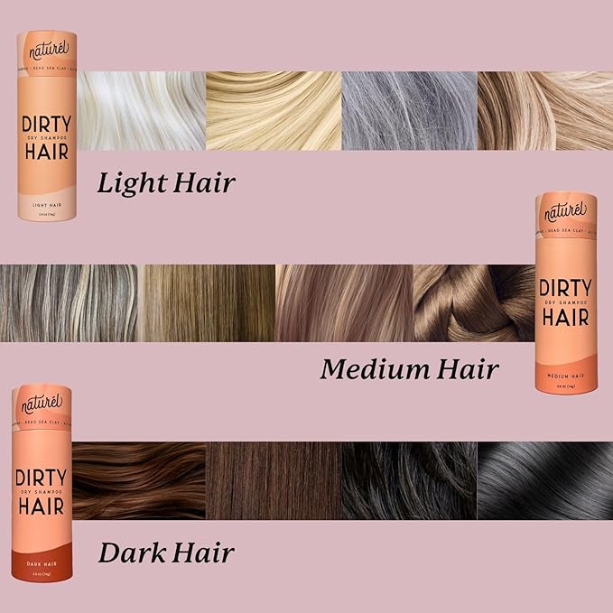 Naturel Dry Shampoo Volumizing Powder for Light and Dark Hair | Non-Aerosol, Made in USA, No Benzene, Vegan, Talc and Aluminum Free | Grapefruit Essential Oil | 2.6 OZ Plastic-Free Packaging-BrightBean Baby