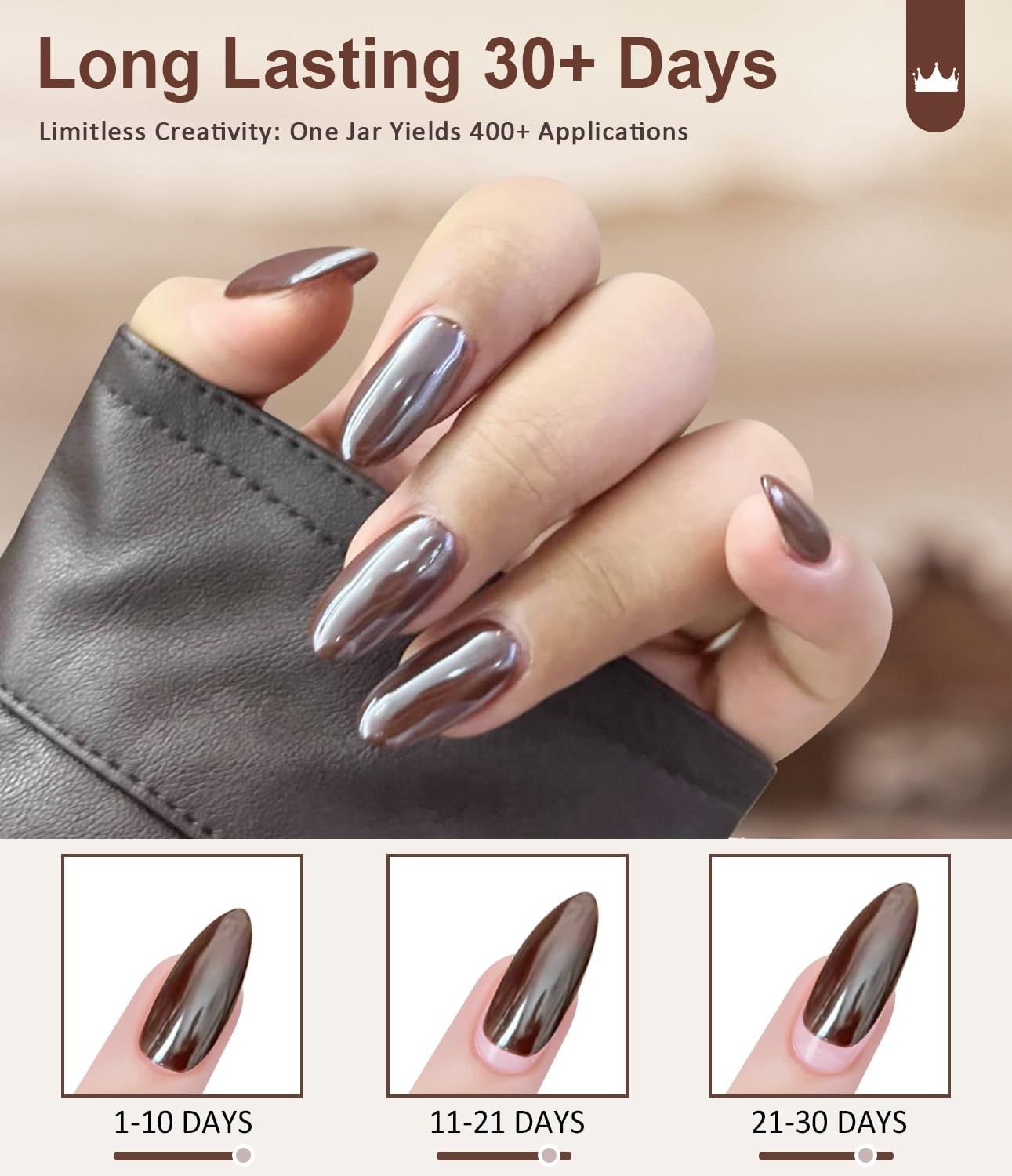 Mermaid Pearl Chrome Nail Powder: 8 Colors Mirror Effec Chocolate/Coffee/Copper Chrome Nail powder,Magic Mermaid Pink Chrome Nail Powder Pigment for Nail Art Design Home DIY(Purple/Green)-BrightBean Baby