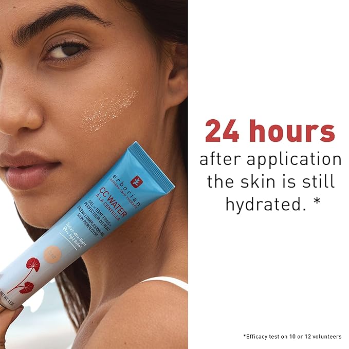 Erborian CC Water with Hyaluronic Acid, Clair - Ultra-Light Aqua Gel Color Corrector with Centella Asiatica & Hyaluronic Acid - Plump, Softer & Hydrated Skin - Korean Skincare Skin Perfector- 0.5 Oz-BrightBean Baby