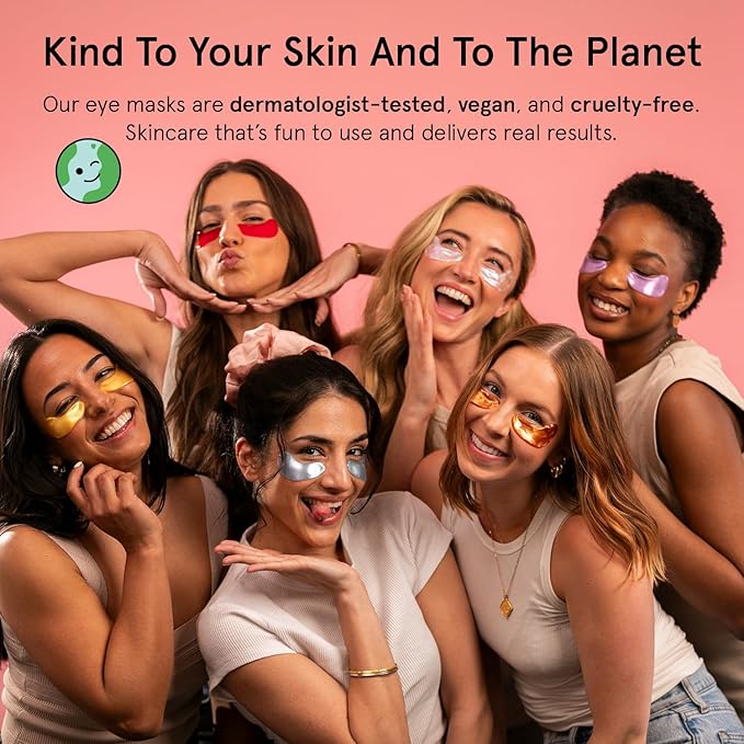 grace & stella Under Eye Mask Variety Pack - 18 Pairs of Under Eye Patches for Dark Circles - With 6 Colors (3 Pairs/Color) - Gel Masks Puffy Eyes for Women - Vegan Cruelty Free Bridesmaid Gifts-BrightBean Baby