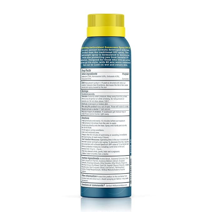 Oars + Alps Sunscreen Spray for Face & Body, SPF 50 Spray Sunscreen Infused with Vitamin C & Antioxidants, No White Residue, Water & Sweat Resistant, All Skin Types, Lightweight, Hydrating, 6oz, 1pk