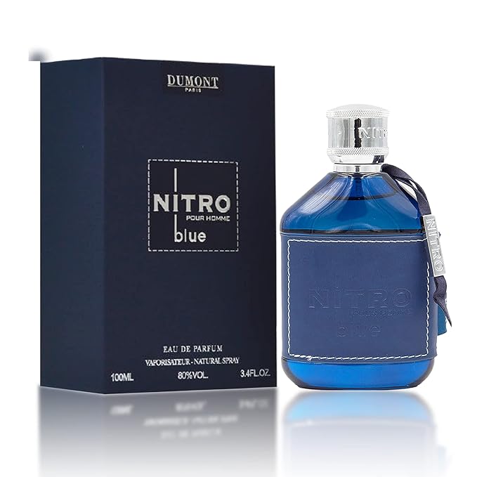 Nitro Blue Eau De Parfum - Uplifting Floral & Woody Fragrance - 3.4 Fl Oz-BrightBean Baby