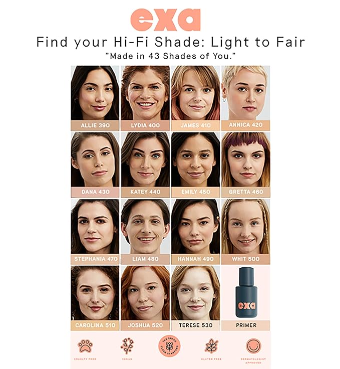 Exa Beauty - Natural High Fidelity Foundation | Clean, Vegan, Cruelty-Free Makeup (Alex 260)-BrightBean Baby