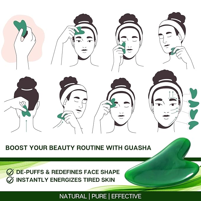 Botanical Face & Neck Firming Oil | Anti-Wrinkle Ginseng & Squalane Serum w/Gua Sha Lift Scraper | Organic, Pure, Natural Skincare (0.6 fl oz | 18 ml)-BrightBean Baby