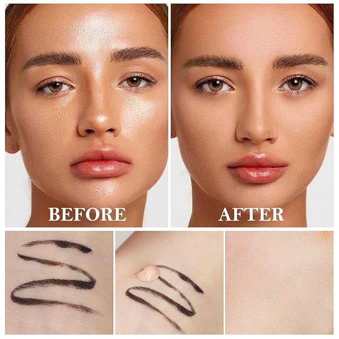 2pcs Liquid Concealer Set with Brush,Full Cover,Concealer Wand with Matte Finish,Corrects,Covers,Long Wear Up to 24hr-BrightBean Baby