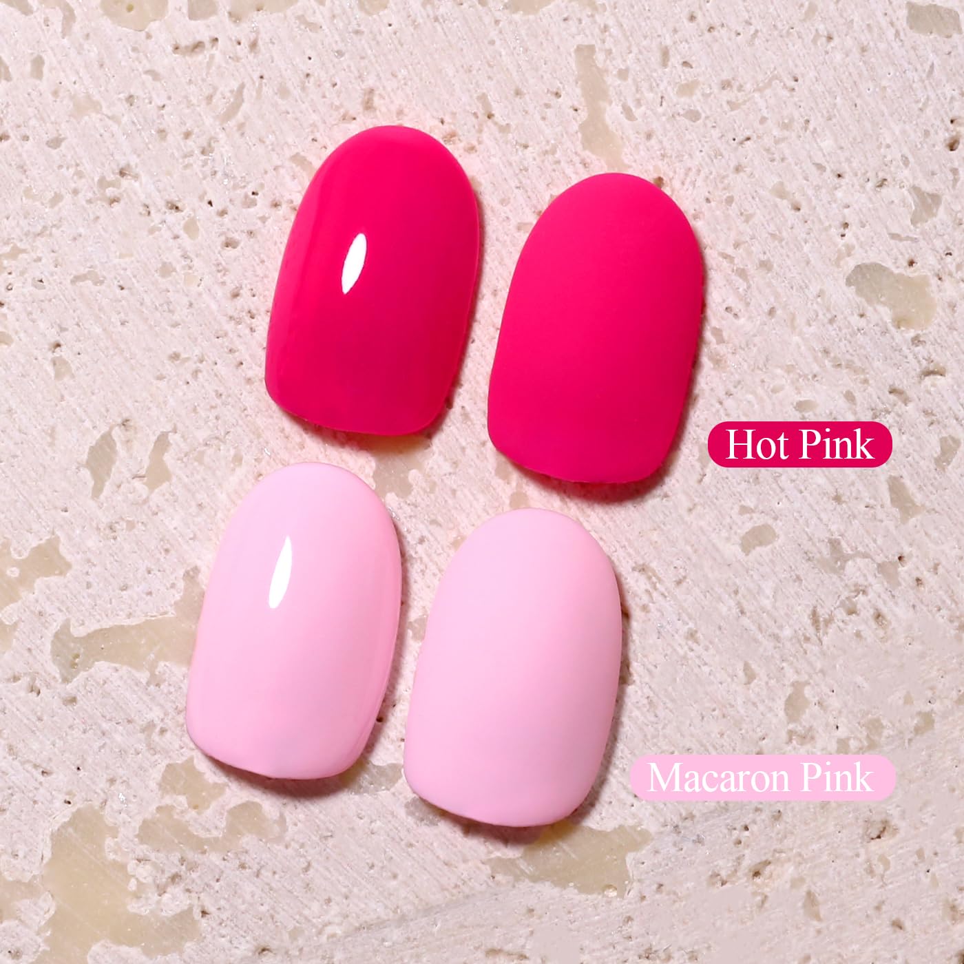 Imtiti Gel Nail Polish Kit, 2 Pcs 10ml Hot Pink & Macaron Pink Colors Gel Polish Soak Off UV LED Spring Summer Pink Gel Polish Nail Art Manicure Salon DIY Design Gel Nail Kit-BrightBean Baby