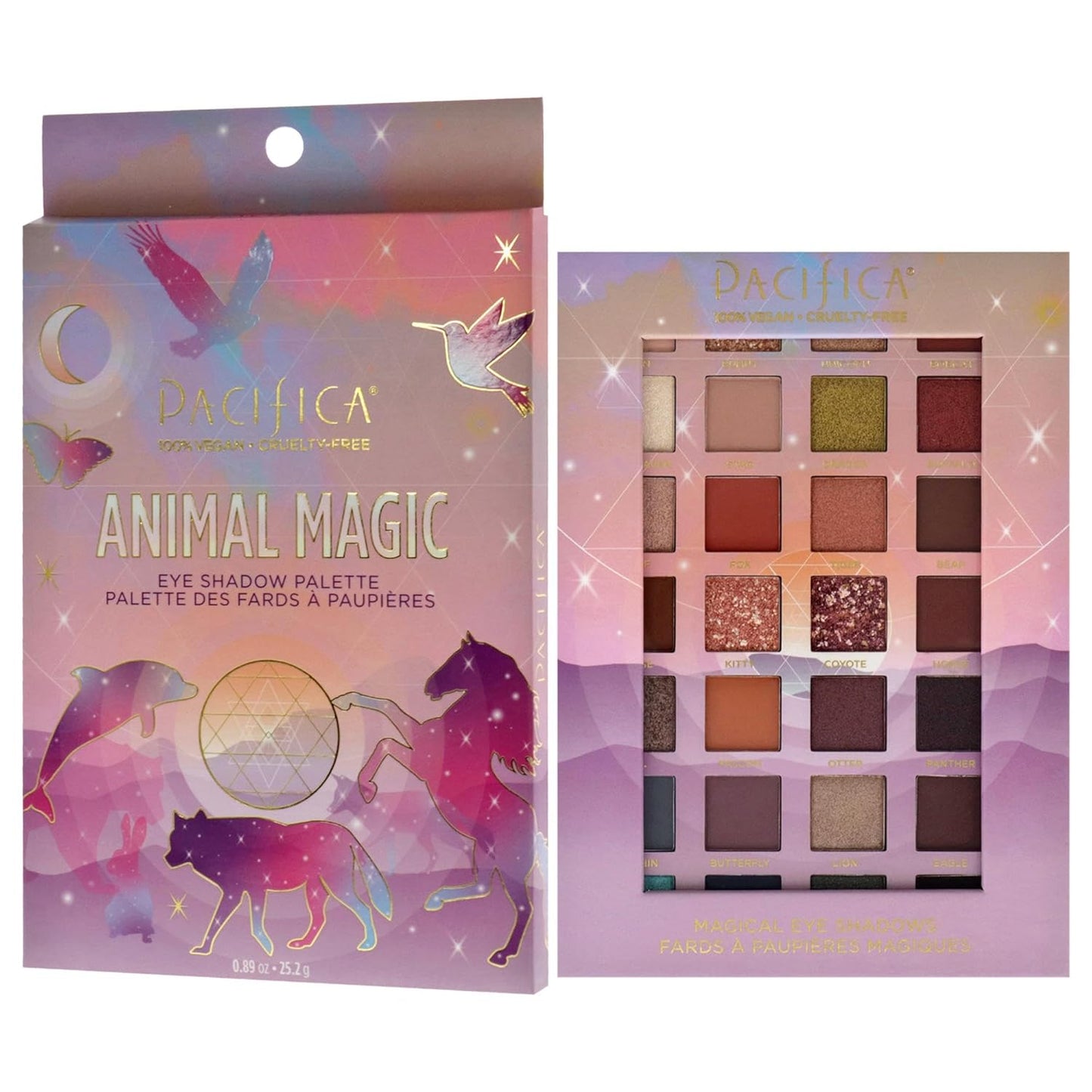 Pacifica Eyeshadow Palette – Animal Magic with Colorful Blendable Shades, Highly Pigmented Mineral Eyeshadow, Talc-Free, Vegan & Cruelty-Free, 0.89 oz (28 Shades)-BrightBean Baby