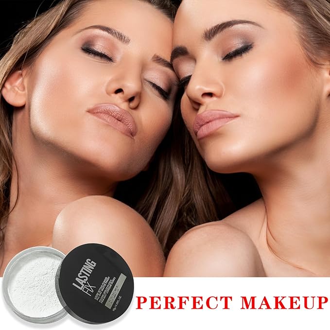 White Setting Powder Translucent Loose Setting Powder Matte Smooth Oil Control Loose Face Powder Waterproof Long Lasting Lightweight Setting Powder Makeup-BrightBean Baby