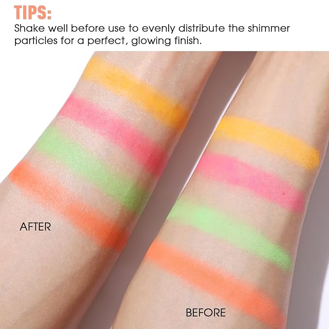 UCANBE Shimmer Dewy Setting Spray – Glowing + Makeup Setting Spray 2 in 1 Lightweight Formula for a Radiant Glow,Long-Lasting Face Mist for Face Body, 4 Fl Oz #Platinum-BrightBean Baby
