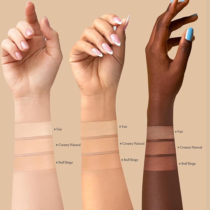 Foundation Balm, Matte Full Coverage Cream Foundation, Mature Skin Foundation, Creamy, Waterproof, Lightweight Face Makeup, 0.99 oz (CREAMY NATURAL)-BrightBean Baby