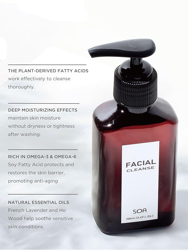 Facial Cleanse, Foaming Face Wash, Exfoliating and Hydrating Deep Skin Cleanser for Sensitive Skin-BrightBean Baby