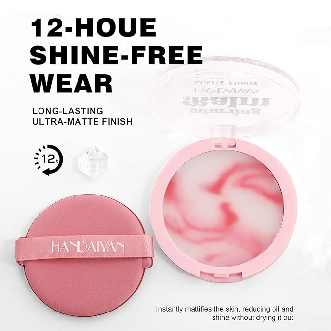 Beauty Poreless Setting Powder, Two Color Cream Translucent Lightweight Oil Control No Sebum Loose Face Powder,Waterproof&Long-Lasting Natural Matte Primer,Makes Skin Downy-BrightBean Baby
