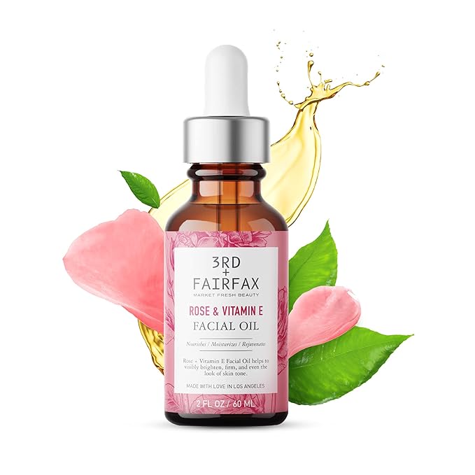 Rose & Vitamin E Facial Oil - 2oz-BrightBean Baby
