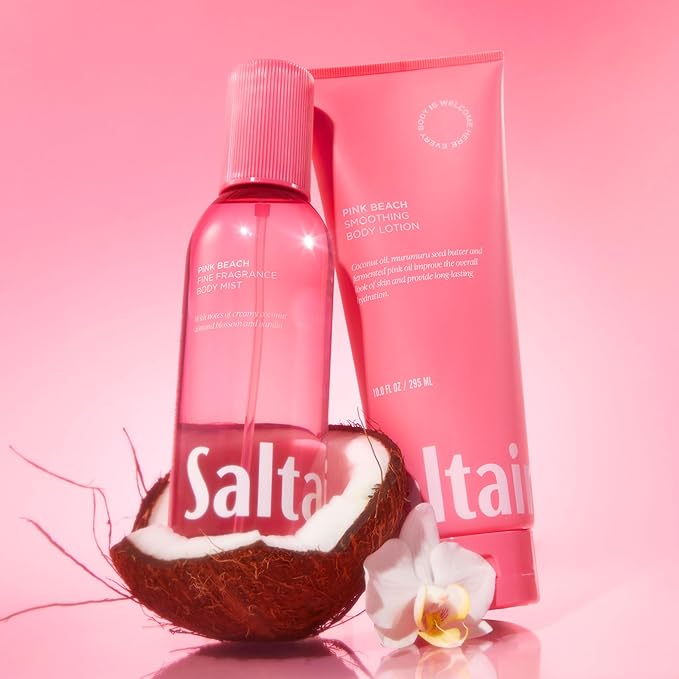 Saltair Body Mist 2 Pack - Fine Fragrance, Lightweight Body Spray Mist with Pink Beach Scent. Long Lasting Perfume Mist. 2x 8oz Bottles-BrightBean Baby