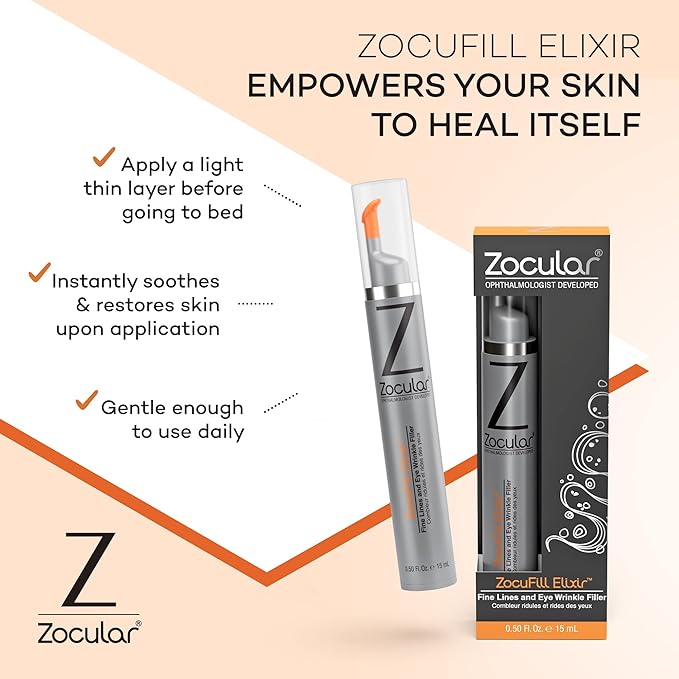 Zocufill Elixir Eye Gel and Face Serum - Eye Bags Treatment for Women and Men - Reduce the Appearance of Dark Circles, Puffy Eyes, Fine Lines and Wrinkles-BrightBean Baby