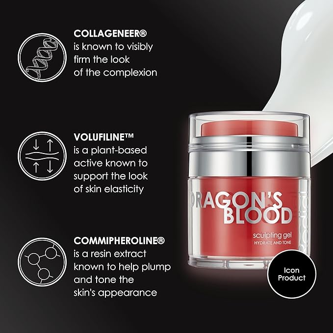 Rodial Dragon's Blood Sculpting Gel 1.7 fl oz - Rejuvenating, Ultra-Hydrating Face Cream - Refreshing Gel/Cream Formula - Triple Action Collagen Formula for a Firmer, Tighter and Smoother Skin Look-BrightBean Baby