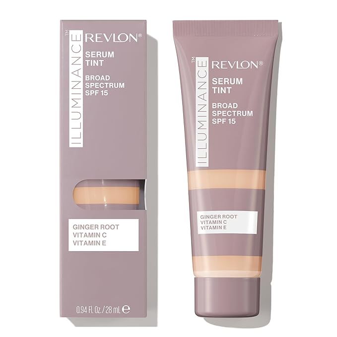 Revlon Illuminance Tinted Serum, Triple Hyaluronic Acid, Evens Out Skin Tone Over Time and Hydrates All Day, SPF 15, 301 Cool Beige, 0.94 fl oz.-BrightBean Baby