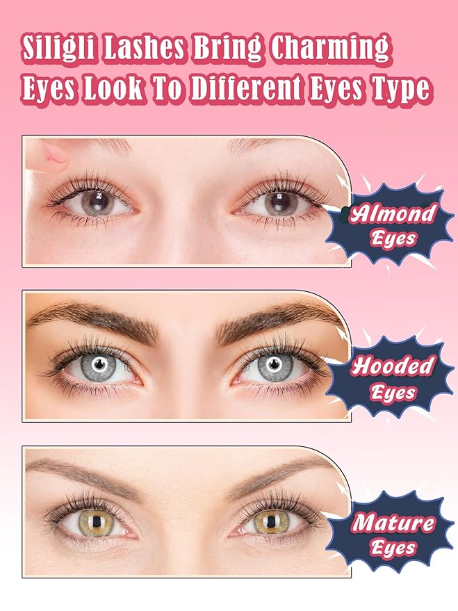 Eyelashes Natural False Lashes 14mm Eye Lashes with Thin Band 3D Volume Fake Eyelashes C Curl Wispy Lashes Natural Look 7 Pair-BrightBean Baby