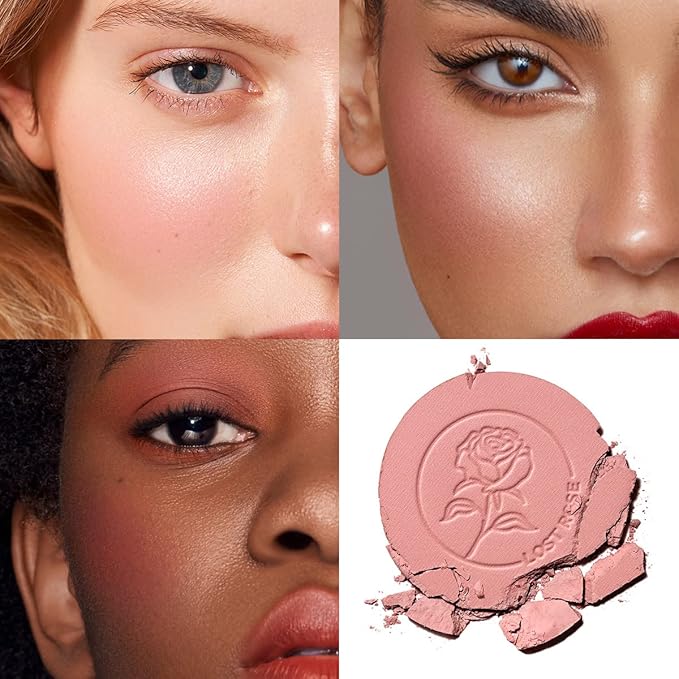 Face Blush, Powder Blush Makeup, Longlasting Highly Pigmented Face makeup, Smooth, Vegan & Cruelty Free, 1 Count, 04 LOST ROSE-BrightBean Baby