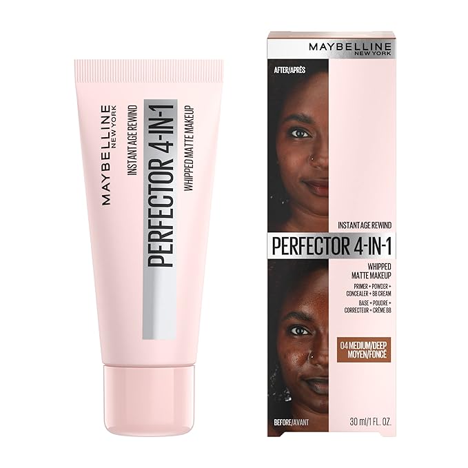 Maybelline Instant Age Rewind Instant Perfector 4-In-1 Matte Makeup, 04 Medium/Deep, 1 Count-BrightBean Baby