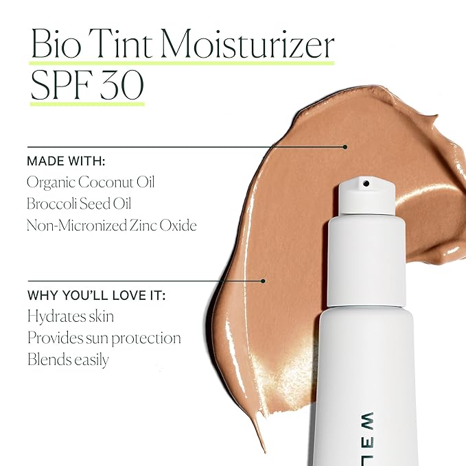 Well People Bio Tint SPF 30 Tinted Moisturizer, Skin-perfecting Moisturizer, Smoothes Imperfections & Moisturizes Skin, Vegan & Cruelty-free, 5N-BrightBean Baby