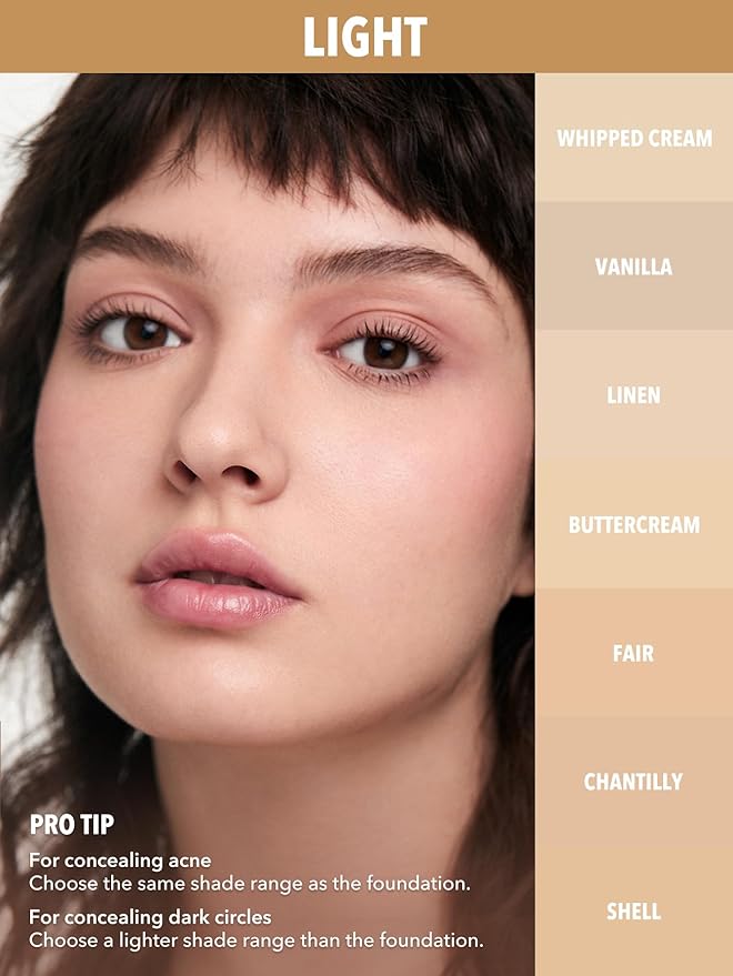 SHEGLAM 12HR Full Coverage Concealer Matte Finish Concealer Stick for Under Eye and Dark Circles - Linen-BrightBean Baby