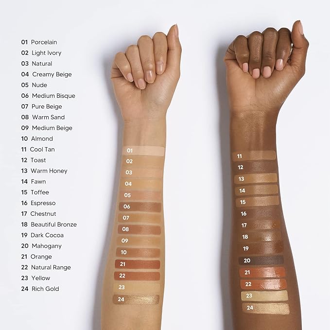 Ruby Kisses HD Concealer & Foundation Flawless Full Cover Brush Face Makeup (Mahogany)-BrightBean Baby