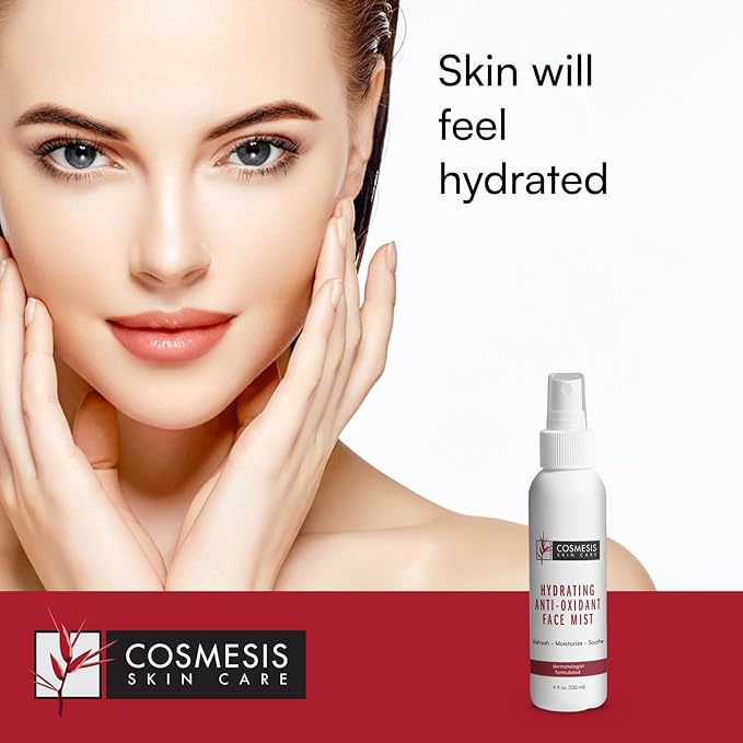 Cosmesis Hydrating Anti-Oxidant Face Mist - Refresh, Moisturize & Soothe Dry Skin, Tea Blend & Vitamins A/D - 4 fl oz-BrightBean Baby
